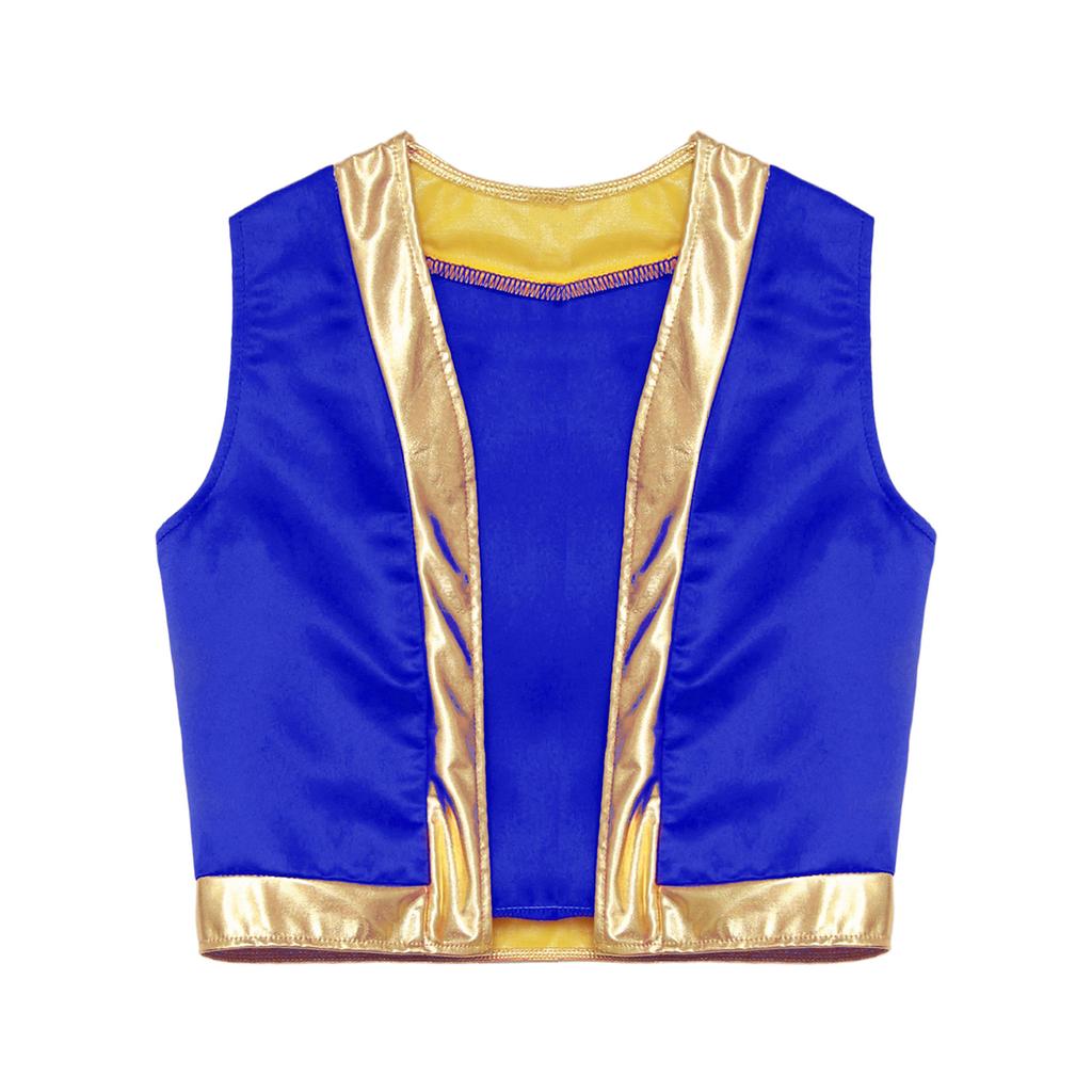 Boys Girls No-Button Toad Vest Kid Arabian Sleeveless Waistcoat Party Costume Vests