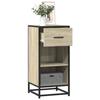 VidaXL Buffet Sonoma Oak 35.5x35x76 Cm Engineered Wood and Metal, Storage Cabinet, Entryway Furniture, Accent Furniture 848955