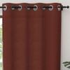 Pure Cotton Eyelet Curtain 135x300 Cm PANAMA Brick, by Soleil d'Ocre