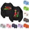 Children's Fashionable Lightweight Long-sleeved Round Neck Pullover With Pockets Printed Pullover