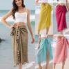 European & American Multi-Purpose Beach Towel Wrap: Sun Protection Shawl with Skirt Tassels.
