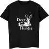 Summer Deer Hunter Hunt Club Print T-shirt Casual Men Cotton Short Sleeve T Shirt Cool Tees Tops Harajuku Streetwear Fitness