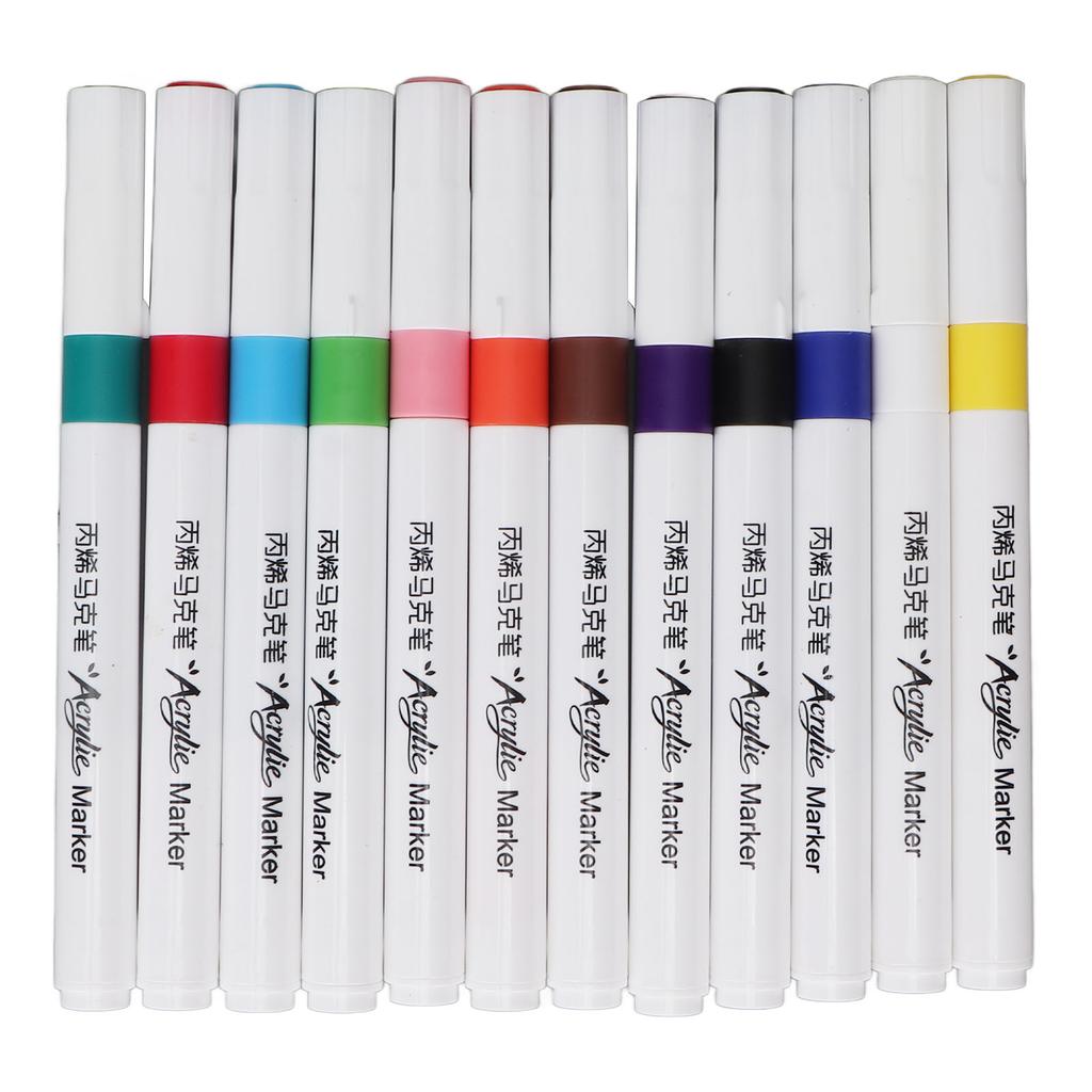 Acrylic Paint Markers Water Based Ink Waterproof High Coverage Paint Pens Paint Markers for DIY