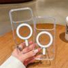 Luxury Magnetic Wireless Charge For Magsafe Case for iPhone 17 Air Pro Max Back Cover Transparent Case