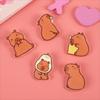 Cute Capybara Pins Bag Pin Brooches Personalized Lapel Badge  Kids Gift