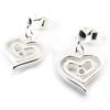 [G1959] - Silver 'Love' Earrings