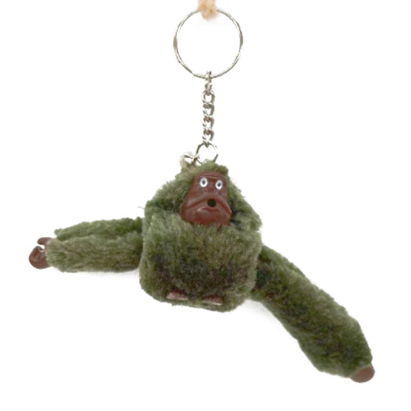 Cute Girl Plush Fur Monkey Key Chain Orangutan Keychain On Pant Women Bag Car Trinket Female Toy