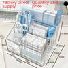 Transparent Acrylic Multi-Grid Pen Holder & Desk Organizer