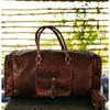 Luggage Duffel Gym Bag New Men's Brown Vintage Genuine Leather Goat Hide Travel