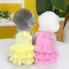 Breathable Pet Dress Adorable Stylish Dog Layered Hem Princess