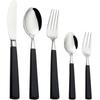 Todai Ivon Black Dinner Cutlery Set, 5 Pieces, Made In Japan