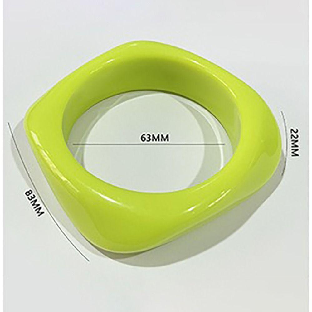 Acrylic Geometric Chunky Bangles Colorful Wristband New Charm Bracelet Women