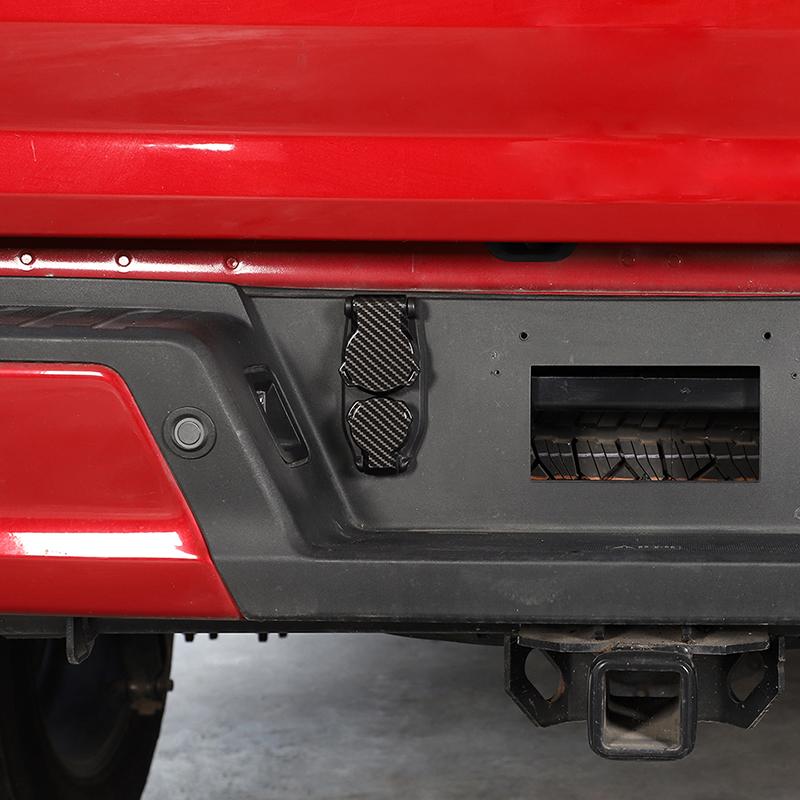 Автомобильная ABS Декоративная крышка выхода прицепа Для Ford F150 2021+ Внешние аксессуары, Черный карбон