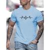 Men's 100% Cotton Summer Loose Size Creative Aircraft Graphic Print Casual Fit Round Neck Short Sleeve T-shirt Top