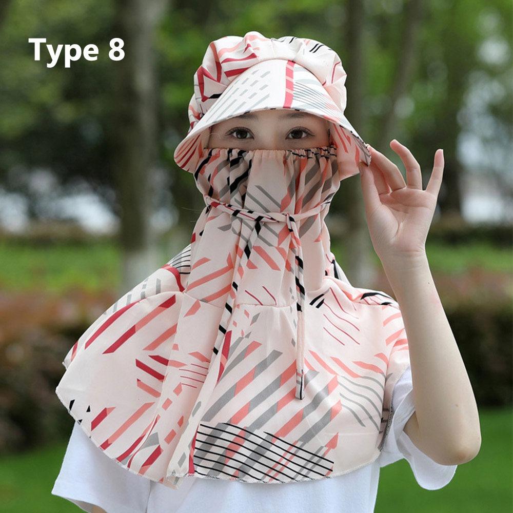 Full Face Neck Protection Sunscreen Cap Dust-proof Outdoor Sun Hat Outdoors Tea Picking Cap Summer