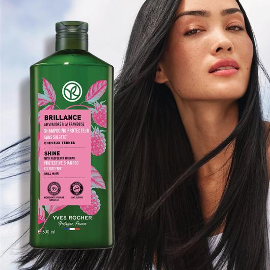 Yves Rocher Raspberry Shine Shampoo 300ml (for Dull Hair)