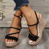 New Fashion Wedge Sandals Women Summer Platform Super High Heels Female Sandals Open Toe Thick Bottom Beach Shoes Woman