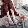 New Summer Home Ladies Linen Platform Slippers