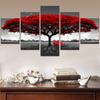 Red Trees and Big Trees Abstract Canvas Painting On The Wall Art Posters Prints Wall Pictures for Living Room Home Wall Decor