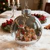 The Reindeer Family Christmas Ball Funny 3D Reindeer Hanging Decoration Plastic Christmas Ball Winter Ornaments for Xmas Tree Indoor Home Decor