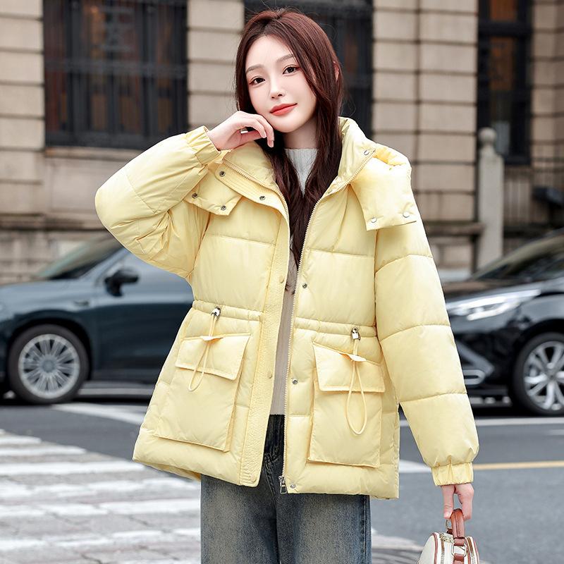 Пуховики, пуховики 2025 зима новая мода свободный утолщенный средней длины тепловой пуховик