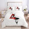 3D Sexy Lips Bedding Set Kiss Me HD Printing Duvet Cover 2/3 Pieces AU140 * 210 Full-size Soft Home Decoration