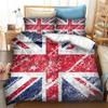 3D Print Britain United Kingdom Flag Bedding Set Double Twin King Duvet Cover Comforter Pillowcase Boys Girls Adults Bedroom