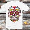 230 Gsm 100% Cotton Sugar Skull T Shirt Parody Funny Fashion Art Design Style Watercolor Super Cool Gift Mens Womens Unisex Top Tee B252