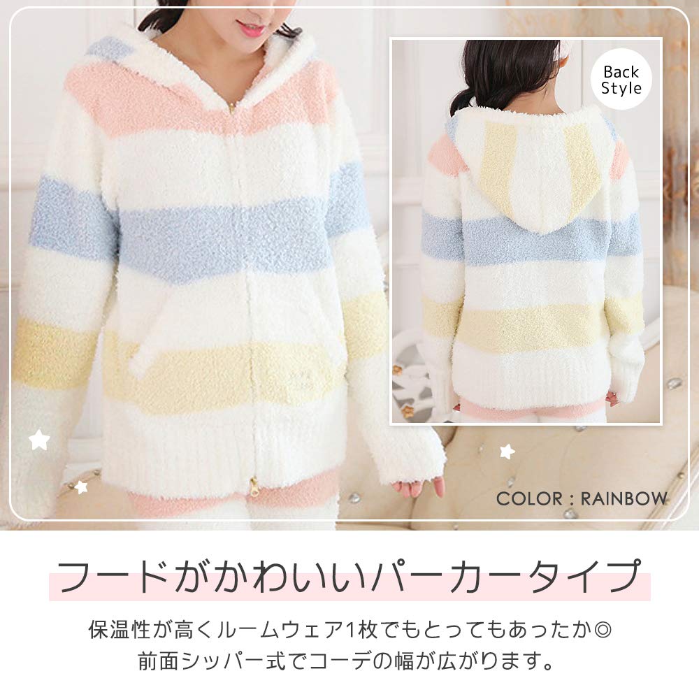 Домашняя одежда Пижама Пушистый капюшон шорты Верх и низ Комплект [Seap] Женский & (розовый)