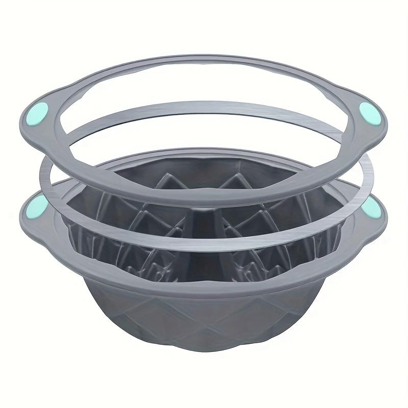 Silicone Charlotte Cake Pan Reusable Mold Fluted Cake Pan Nonstick Round Molds for Shortcake Cheesecake Brownie Tart Pie