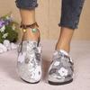 2025 New Women Slippers Casual Non Slip Flat Sandals Spring Sequined Half Slippers with Cork Toe Comfortable Shoes Slides Women