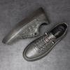 Comfy Leather Men Shoes Personality Men's Casual Shoes Comfortable Male Sneakers Lace Up Skate Flats for Man New Vulcanize Shoes