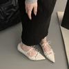 Fashion Shoes for Women Comfortable and Elegant Bow Casual Women's Low-heeled Shoes with Pointed Toes Increased Soft Low-heeled Shoes