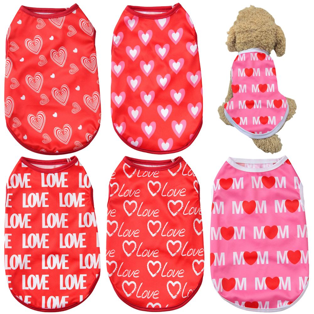 Mesh Pet Dog Clothes Cute Letter Print Puppy Vest For Small Dogs Cats Costume Soft French Bulldog Pullover Festival Dress Up Apparel