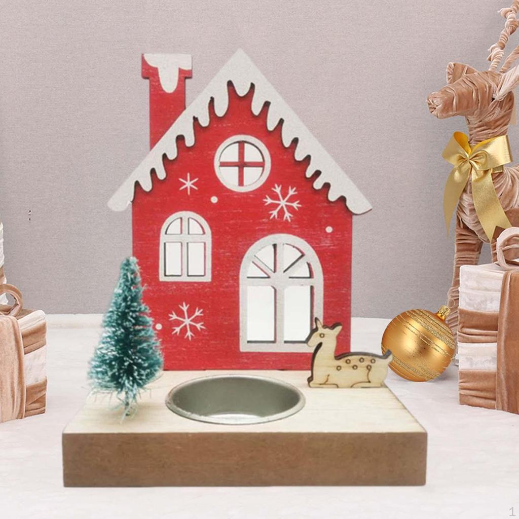 Подсвечник для рождественского домика, подсвечник для фермерского дома, столешница 4x2,6x5,2 дюйма, деревенский