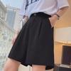Women's High Waist Wide-Leg Spring Shorts - Slim Fit, Casual Black Suit Pants (2024 Edition)