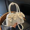 2025 New Sweet Girl Style Bow Portable Boston Bag Fashion Niche Design Versatile Messenger Bag Women
