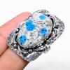 Natural K2 Blue Azurite Gemstone 925 Sterling Silver Gift Ring Size 8.5 y5M71