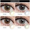 Hidrocor Colored Lenses With Diopters Prescription 1 Pair Yearly Color Contact Lenses Soft Eye Makeup Contact Lens With Diopters