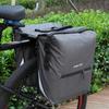 A Pair of Waterproof Oxford Cloth Bicycle Saddle Bags - a Bicycle Rear Basket with Adjustable Shoulder Straps