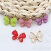 10pcs Cute Butterfly Alloy Metal Buttons Jewelry Accessories Stained Glass Costume Decoration