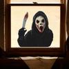 Halloween Horror Mask Male Balcony Glass Window Decoration Anti-static Window Stickers Without Glue