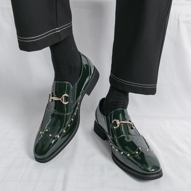 Fashion Street Trendy Leather Casual Shoes Fashionable and Comfortable Hairstylist Leather Shoes Quality Business Men's Casual Loafers