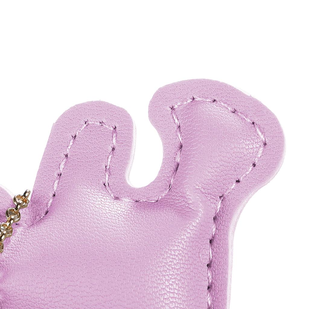 Tonecraft Bear Key Holder, Simple, Orthodox, Bag Charm, Popular, Stylish, Cute, Bear, PU Leather, Squishy, Purple