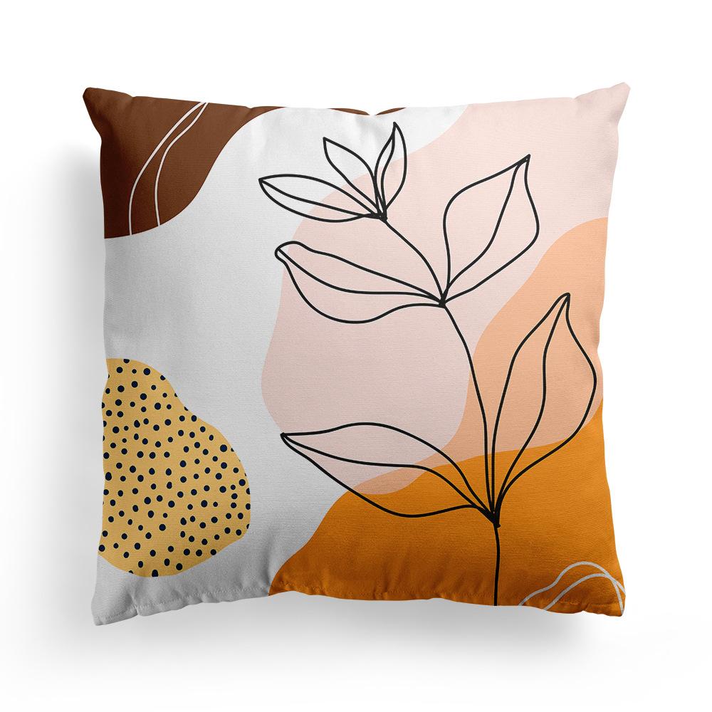 New Nordic Abstract Art Pillowcase Beauty Floral Leaves Home Sofa Bedside Pillow Sleeping Pillow Cushion Cover