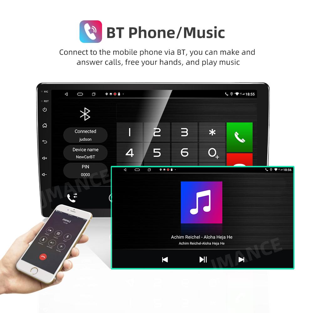 Universal Android Player Toyota 7inch 2 Din Car Radio Carplay Navigation GPS WiFi RDS DSP AM