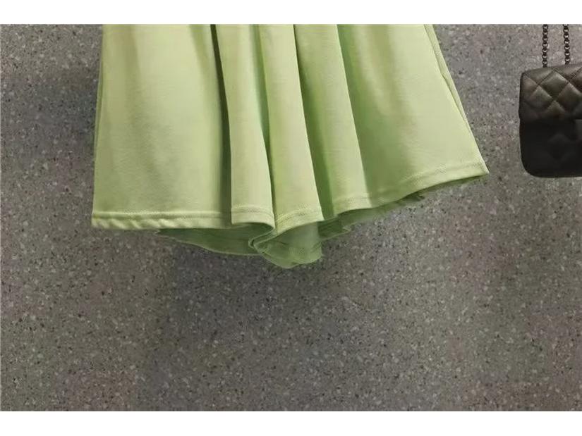 Plus Size Women's Loose Fit Summer Sports Set - Irregular T-Shirt & Wide-Leg Shorts