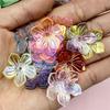 60Pcs Bracelet Necklace Acrylic Beads 22.8mm DIY Handmade For Jewelry Making Loose Spacer Beads Sun Flower Shape