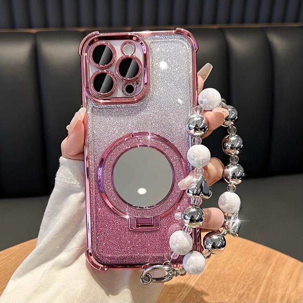 Luxury Bracelet Glitter Shockproof Phone Case For Xiaomi POCO X7 14T Pro Redmi Note 14 Pro Plus 14C 4G 5G Mirror Stand Soft Case