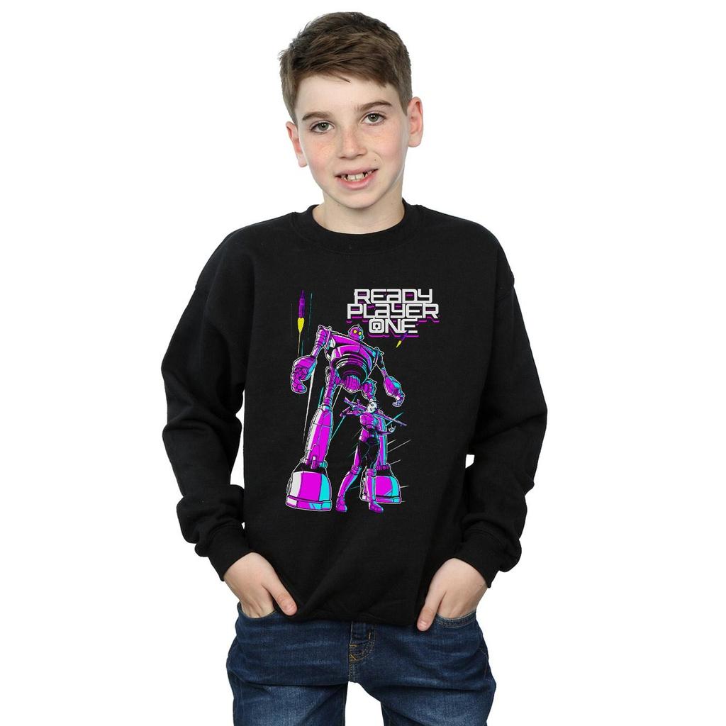Ready Player One Boys Iron Giant And Art3mis Sweatshirt
